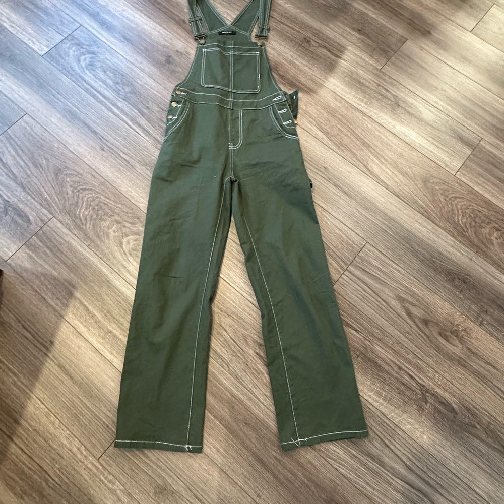 Women's Green Overalls - Picture 3 of 9